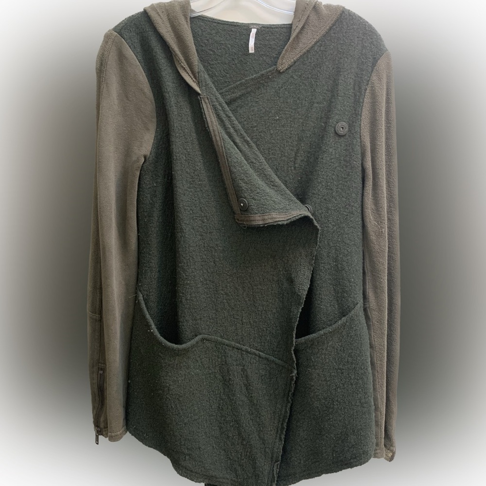 Free people draped hooded jacket